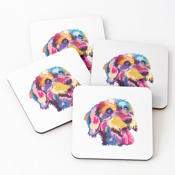 Item preview, Colorful Pudel Pointer Dog Portrait Art designed and sold by MrEddie10.