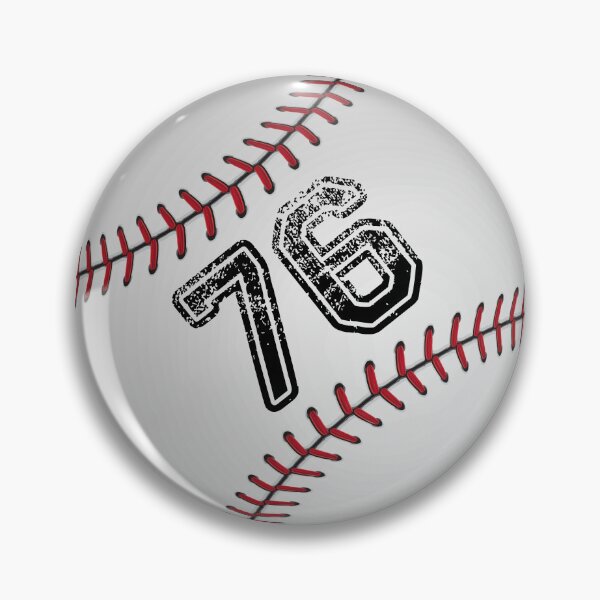 Artikelvorschau, Baseballball Nummer 76, sechsundsiebzig entworfen und verkauft von TheCultStuff.