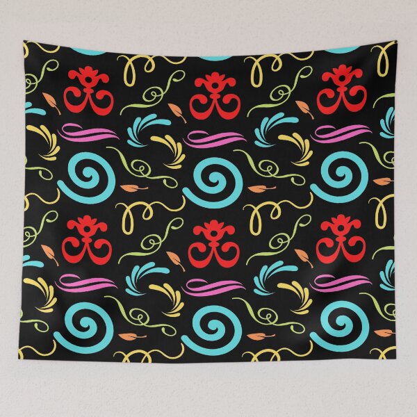 Item preview,  Black Swirly Floral Pattern | Elegant Pattern | Black And White | Geometric Patterns designed and sold by SeemDev786.
