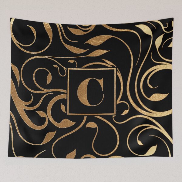 Item preview, Golden floral letter C designed and sold by andiB.