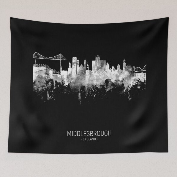 Item preview, Middlesbrough England Skyline designed and sold by ArtPrints.