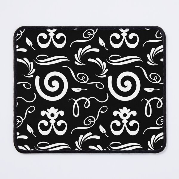 Item preview, Black Swirly Floral Pattern | Elegant Pattern | Black And White | Geometric Patterns designed and sold by SeemDev786.