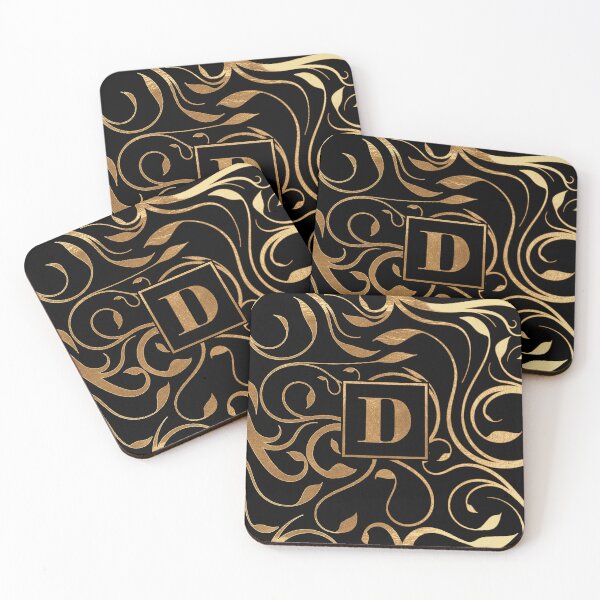 Item preview, Golden floral letter D designed and sold by andiB.