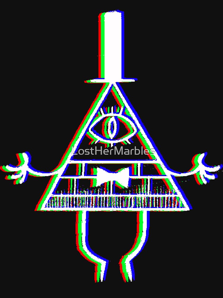Thumbnail 7 of 7, Classic T-Shirt, Bill Cipher - Anaglyph designed and sold by LostHerMarbles.