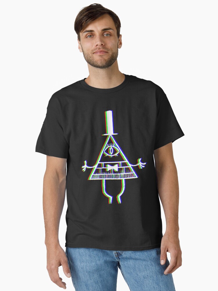 Thumbnail 2 of 7, Classic T-Shirt, Bill Cipher - Anaglyph designed and sold by LostHerMarbles.
