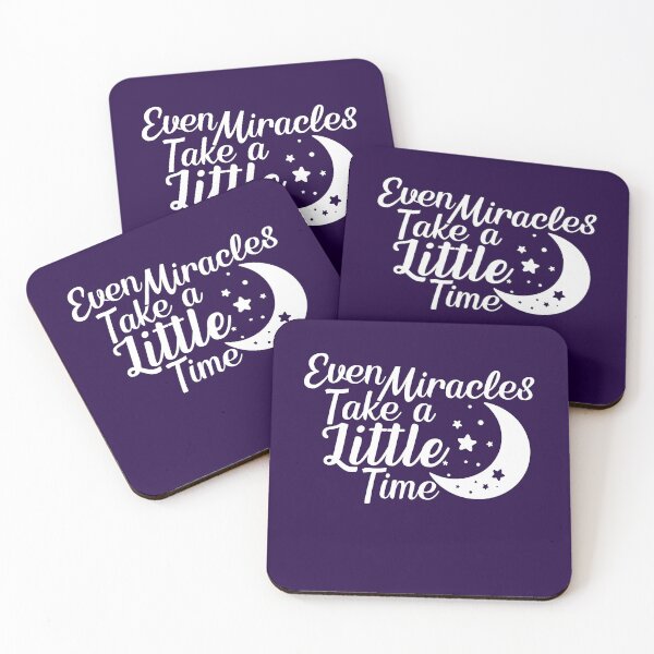 Item preview, even miracles take a little time - inspirational quotes designed and sold by Hoetoons.