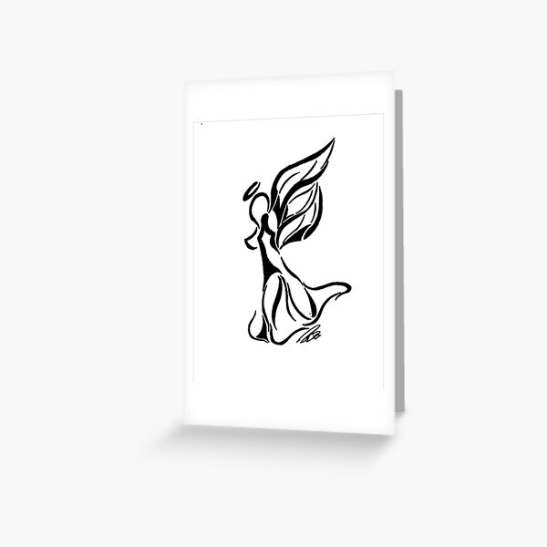 Item preview, Angel Drawing in Black designed and sold by adriturner.