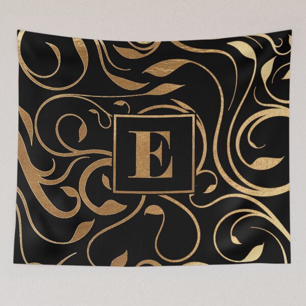 Item preview, Golden floral letter E designed and sold by andiB.