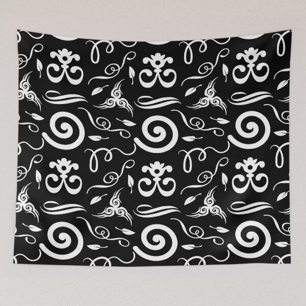Item preview, Black Swirly Floral Pattern | Elegant Pattern | Black And White | Geometric Patterns designed and sold by SeemDev786.