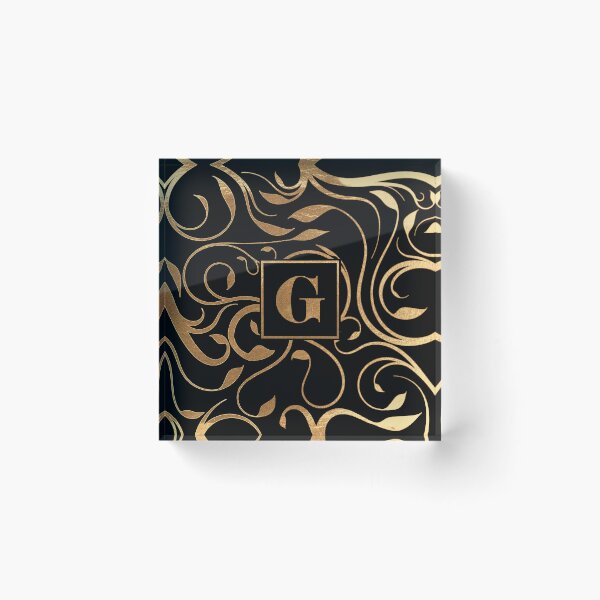 Item preview, Golden floral letter G designed and sold by andiB.