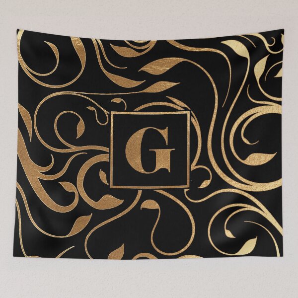 Item preview, Golden floral letter G designed and sold by andiB.