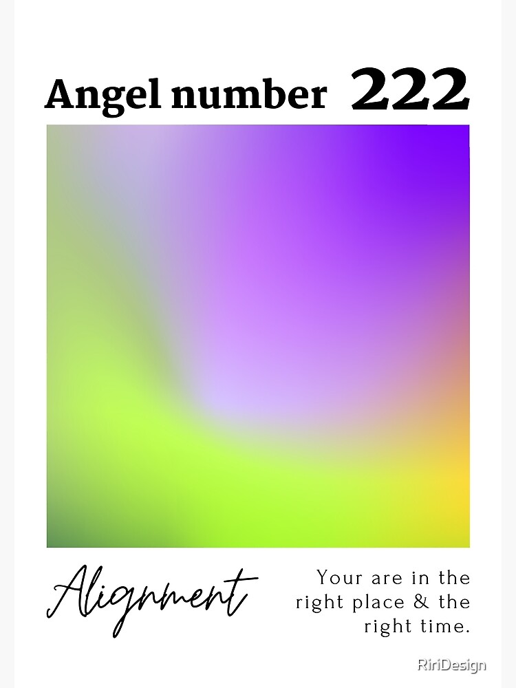 Disover 222 angel number Premium Matte Vertical Poster