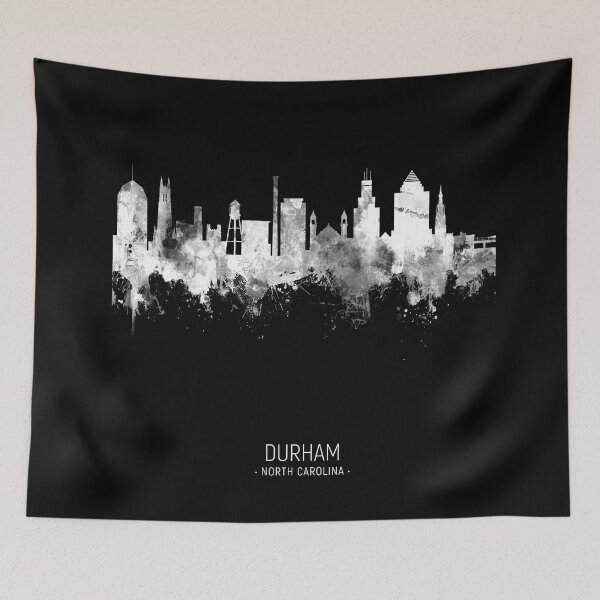 Aperçu de l'œuvre Durham North Carolina Skyline créée et vendue par ArtPrints.