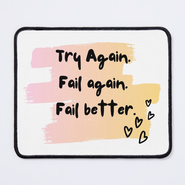 Item preview, Try again, fail again, fail better. motivation designed and sold by PlanBesser.