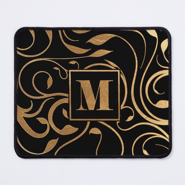 Item preview, Golden floral letter M designed and sold by andiB.