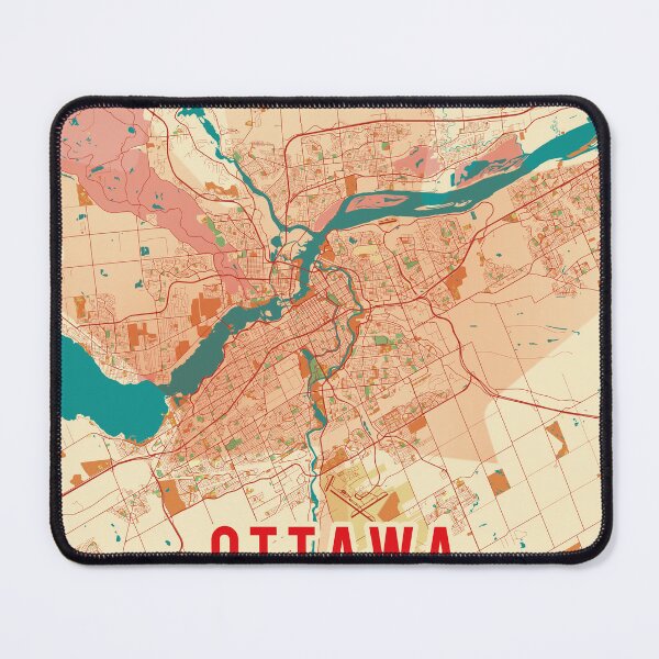 Item preview, Printable Ottawa map - A memories art deco map gift for proud member of the small fringe minority designed and sold by PostersProf1.