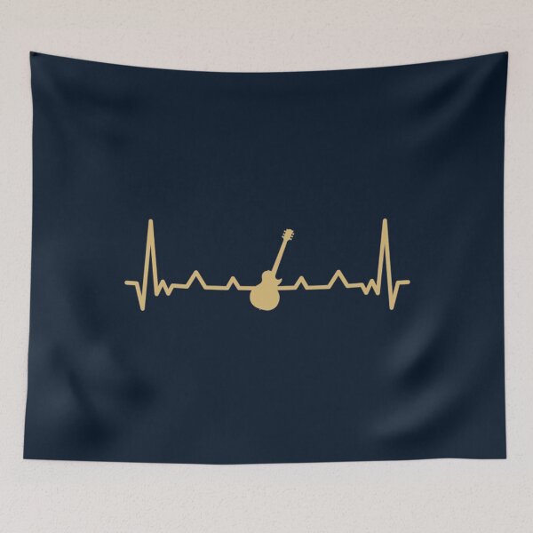 Item preview, Guitar Heartbeat Line Gold designed and sold by NunoSanchez.