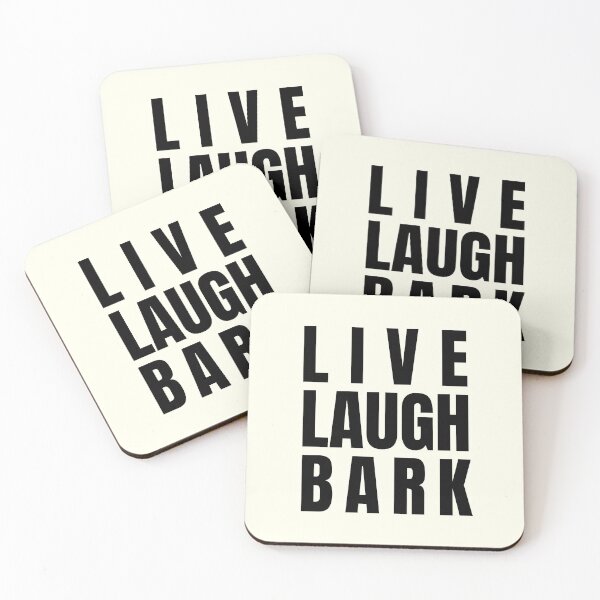 Item preview, Live Laugh Bark - Tipografía retro en blanco y negro | Citas sarcásticas divertidas designed and sold by Delandor.
