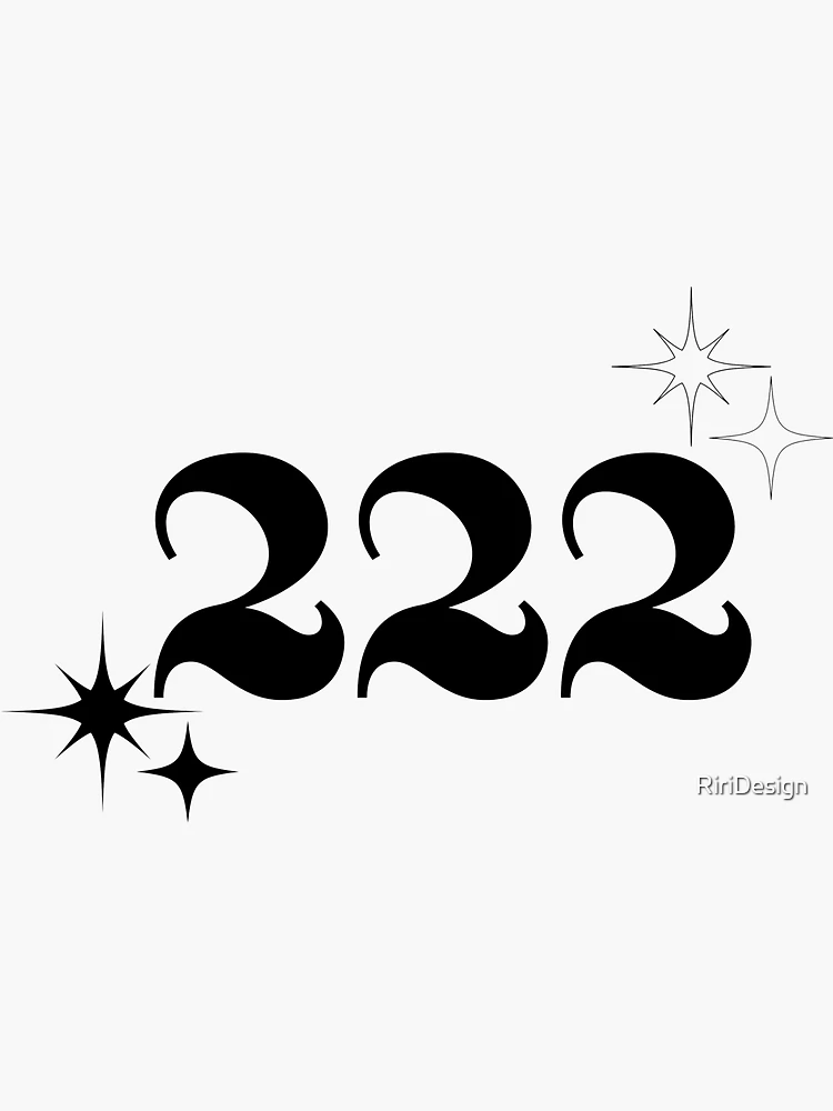 222 Angel Number Sticker – Shop Celestial