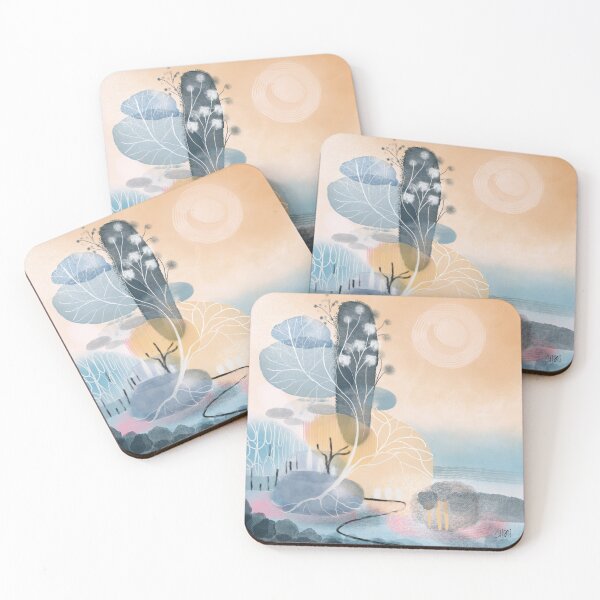 Item preview, Japan inspired fantasy landscape designed and sold by Almondtree.