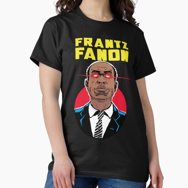 Vista previa del artículo con la obra «Frantz Fanon está mirando», diseñado y vendido por Mákina de Cuzcuz.