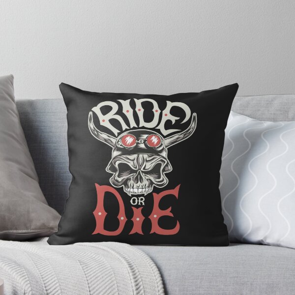 Item preview, ride or die skull in motorcycle helmet mens t shirt designed and sold by designsmaster99.