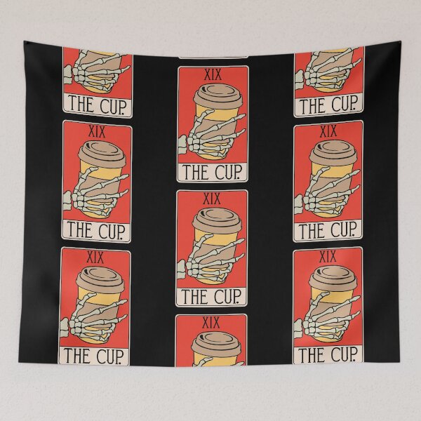 Item preview, Coffee Cup Tarot Card - Caffeine Drink Cappucino Iced Beverage Lover designed and sold by isstgeschichte.