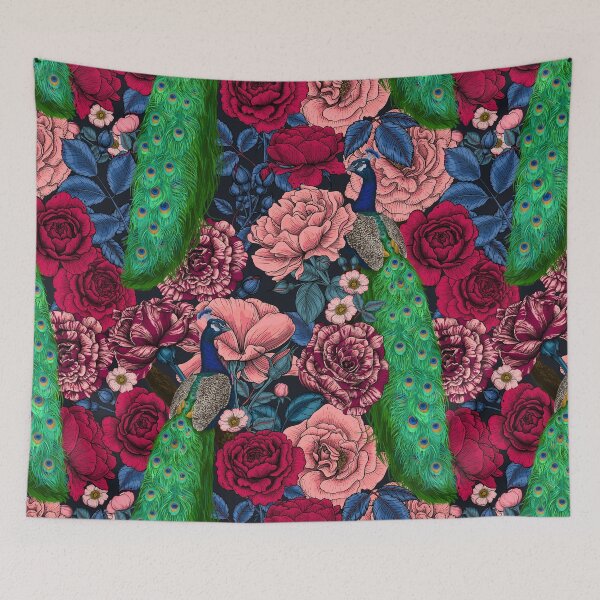 Item preview, Peacocks in the rose garden designed and sold by Katerina Mitkova Kirilova.