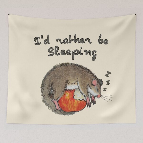 Item preview, I’d rather be sleeping / A lazy dormouse designed and sold by saf-saf.
