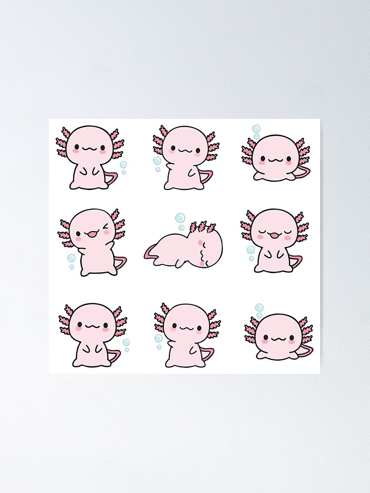 Axolotl Party Favor Temporary Tattoos Stickers 24 Sheet for