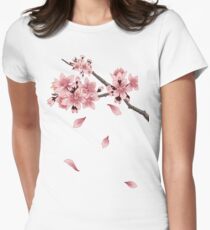 Cherry Blossom Branch Women's Fitted T-Shirt