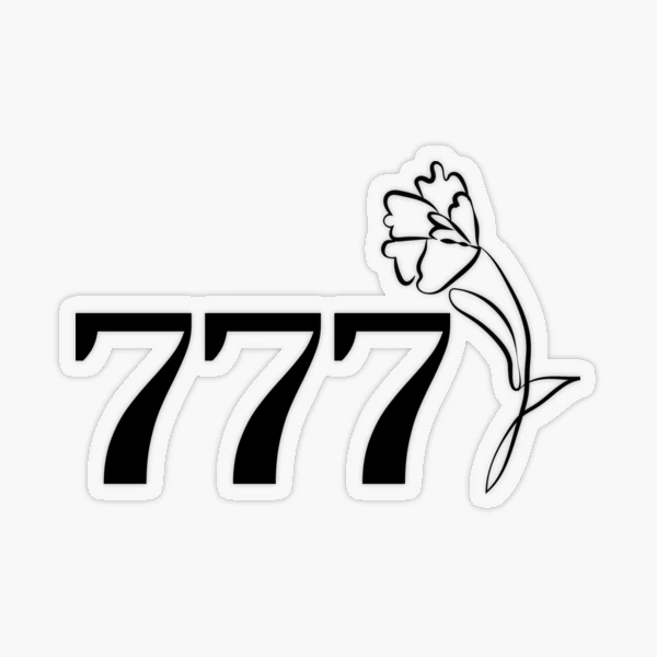 777 Angel number  Sticker for Sale by RiriDesign