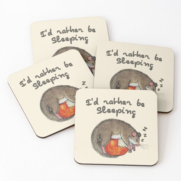 Item preview, I’d rather be sleeping / A lazy dormouse designed and sold by saf-saf.