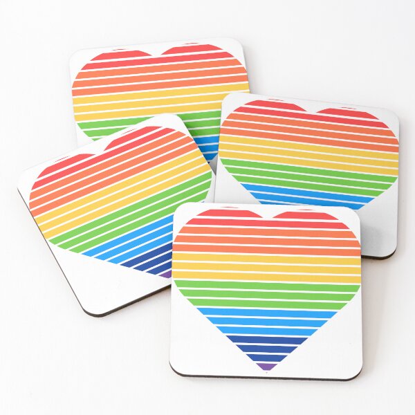 Item preview, LGBT Rainbow Pride Flag Heart designed and sold by roadworkplay.