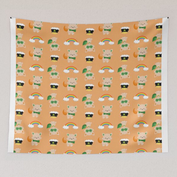 Item preview, Cute Kitty Cat Rainbow Pot of Gold St Patrick's Day designed and sold by ILLYL Creatives.