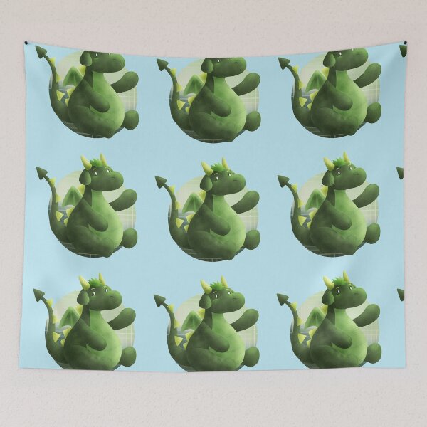 Item preview, Green Adult Kawaii Dragon - With Background designed and sold by ChiisaYanagi.