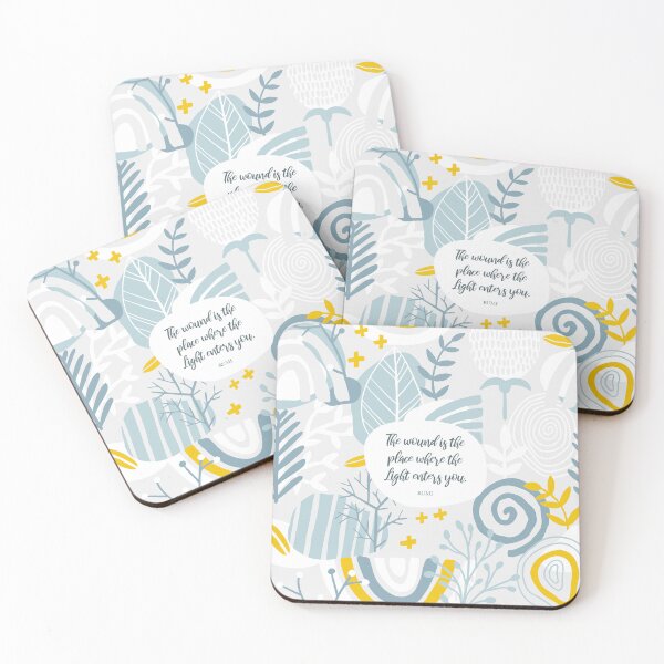 Item preview, The wound is the place where the Light enters you. - Rumi quote designed and sold by StudioCitrine.
