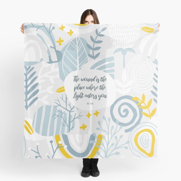 Foulard Clair De Lune Belle Citation De Rumi Par Studiocitrine Redbubble