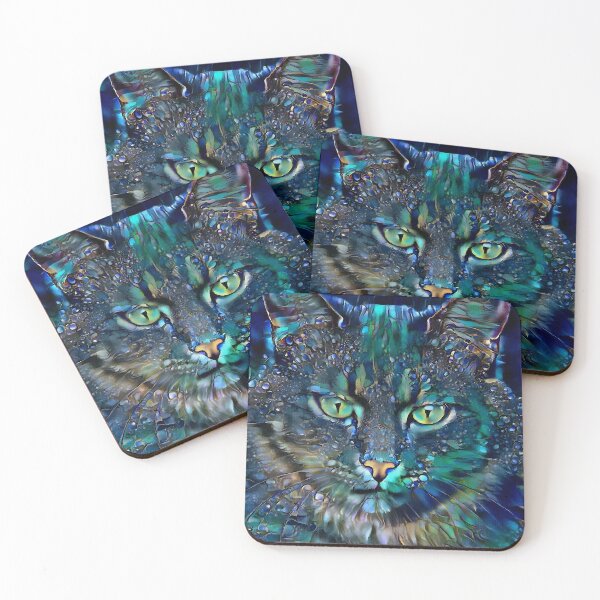 Item preview, minty cat designed and sold by L. ROCHE.