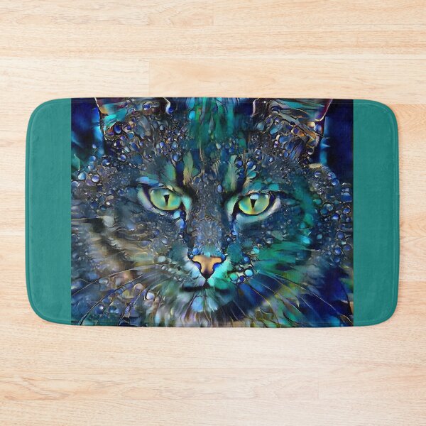 Item preview, minty cat designed and sold by L. ROCHE.