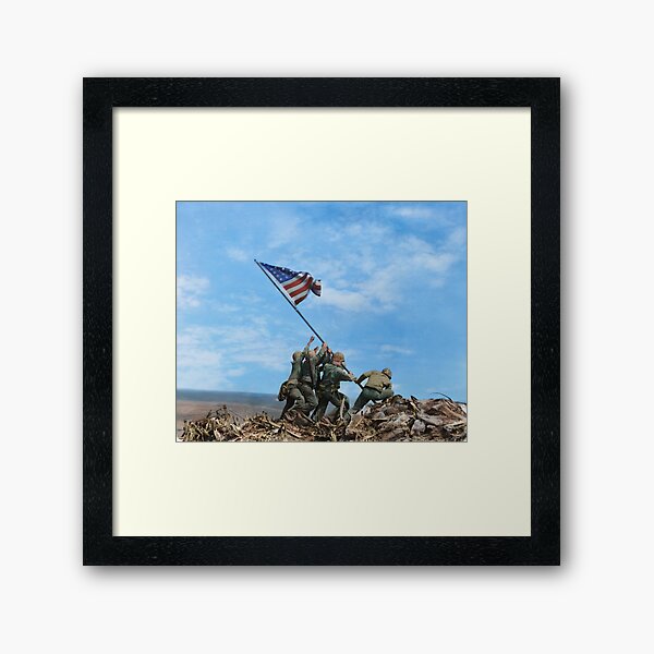 Item preview, US Marines raising the U.S. flag on Mount Suribachi, Battle of Iwo Jima, 1945 designed and sold by Marina Amaral.