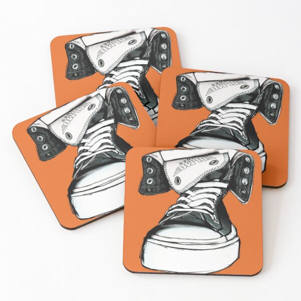 Item preview, Orange and black shoes designed and sold by shrouk basha.