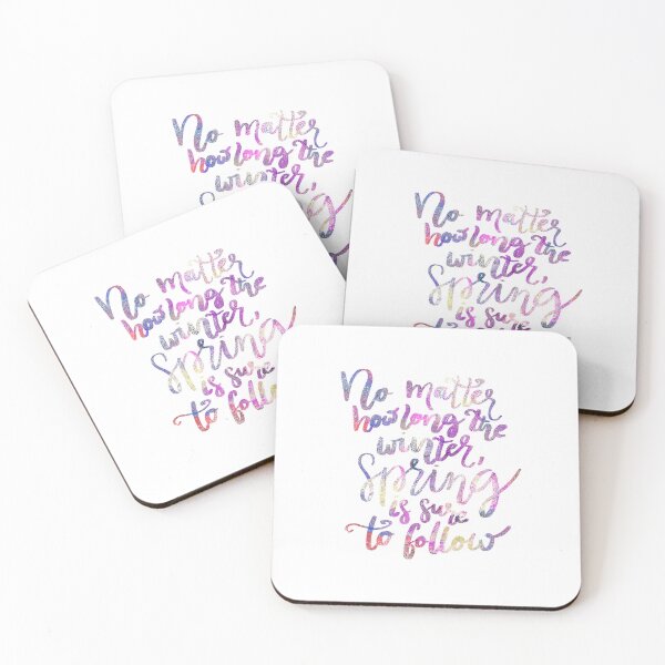 Item preview, No matter how long the winter, spring is sure to follow motivational Quote designed and sold by ManifestoDesign.
