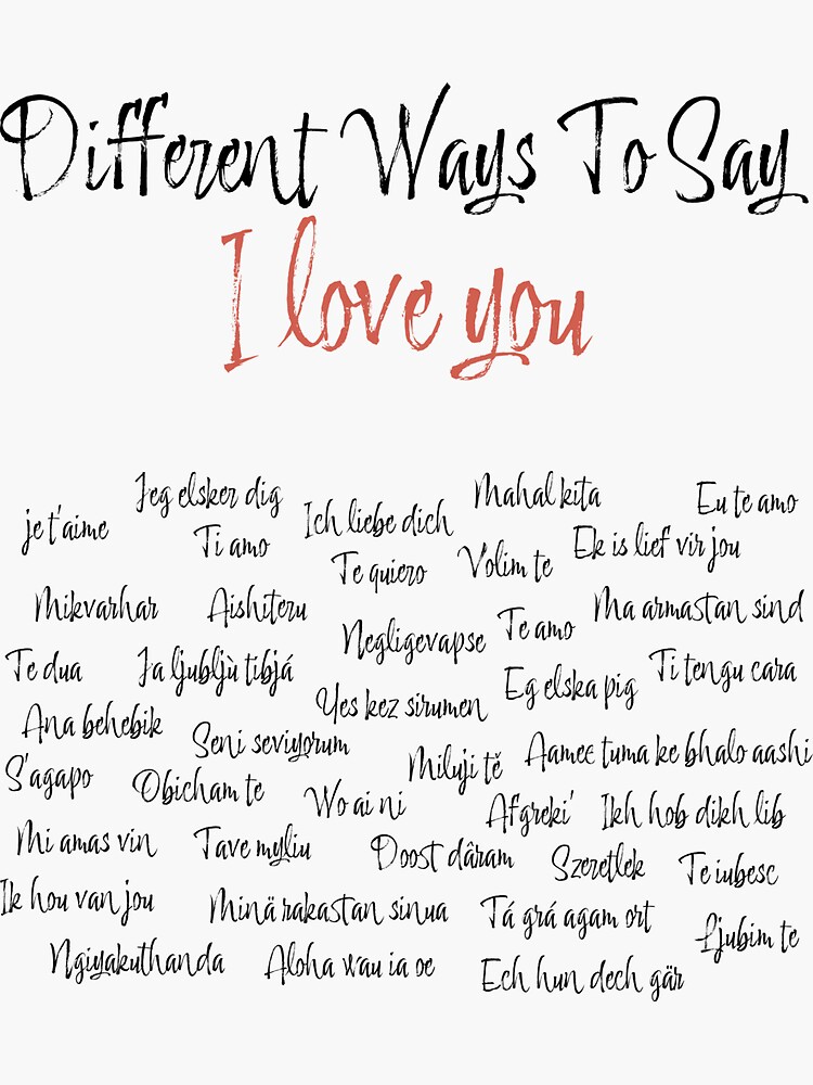 different-ways-to-say-i-love-you-different-languages-sticker-by