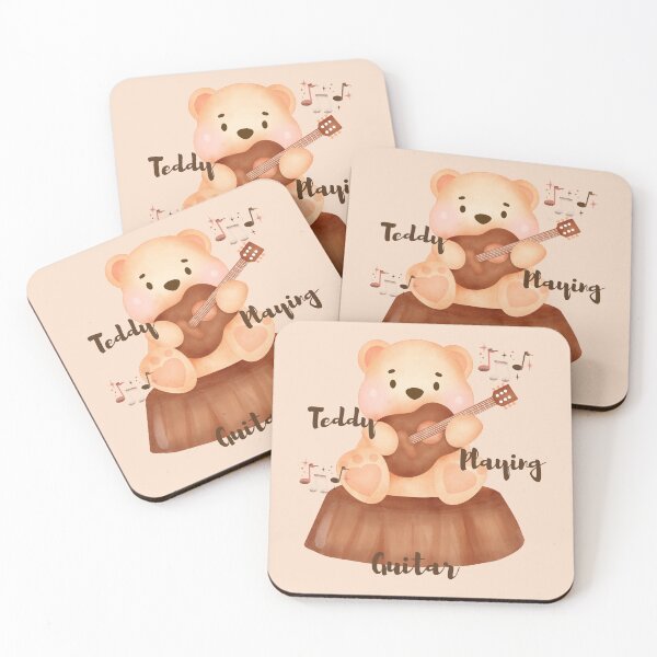 Item preview, Teddy Playing Guitar - Cute Teddy Enjoying - Teddy Bear Playing Music - Teddy Bear Lovers designed and sold by designerpriti.