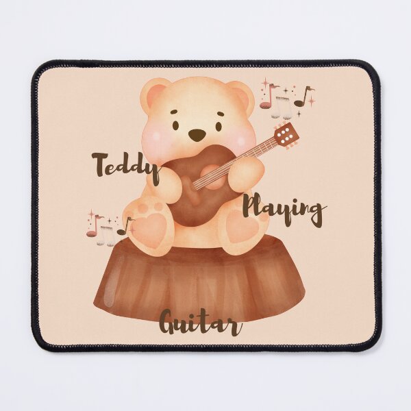 Item preview, Teddy Playing Guitar - Cute Teddy Enjoying - Teddy Bear Playing Music - Teddy Bear Lovers designed and sold by designerpriti.