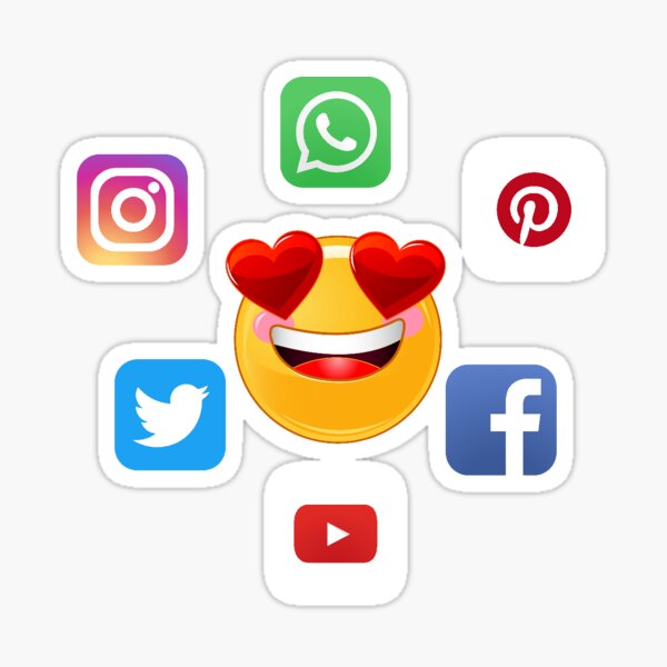 Social Media Logo Sticker for iOS & Android