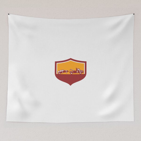 Item preview, Tow Truck Towing Car Shield Retro designed and sold by patrimonio.
