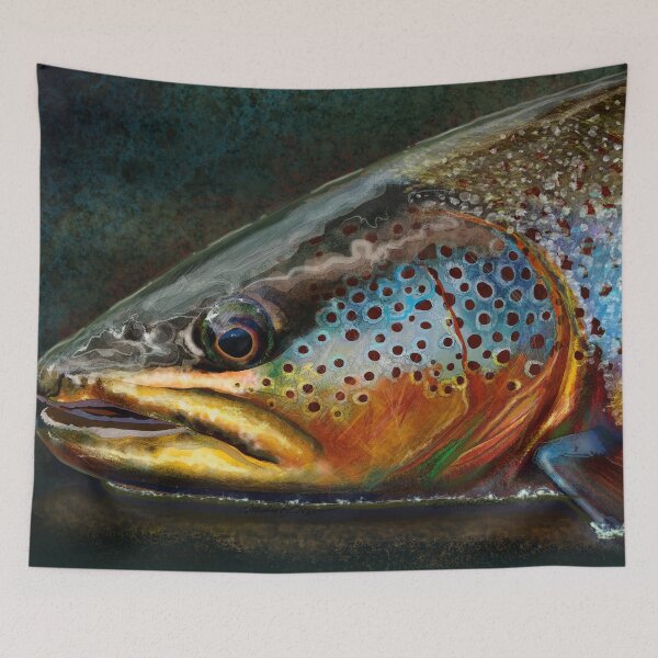 Item preview, The Night Hunter Wild Brown Trout designed and sold by fishweardesigns.