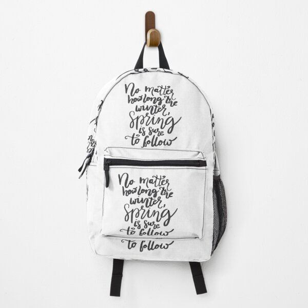 Item preview, No matter how long the winter, spring is sure to follow motivational Quote designed and sold by ManifestoDesign.